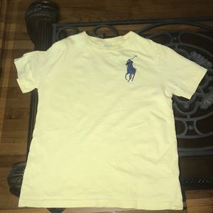 Light yellow boys size small polo t shirt